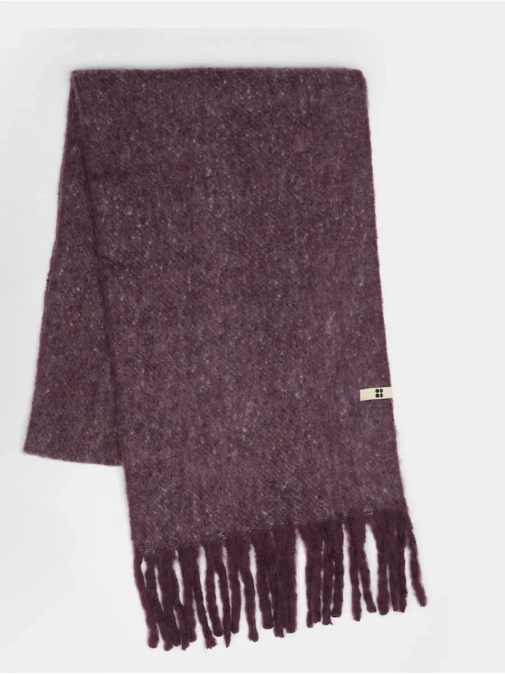 Sweaty Betty Soft Cloud Tassel Scarf in Deep Plum
